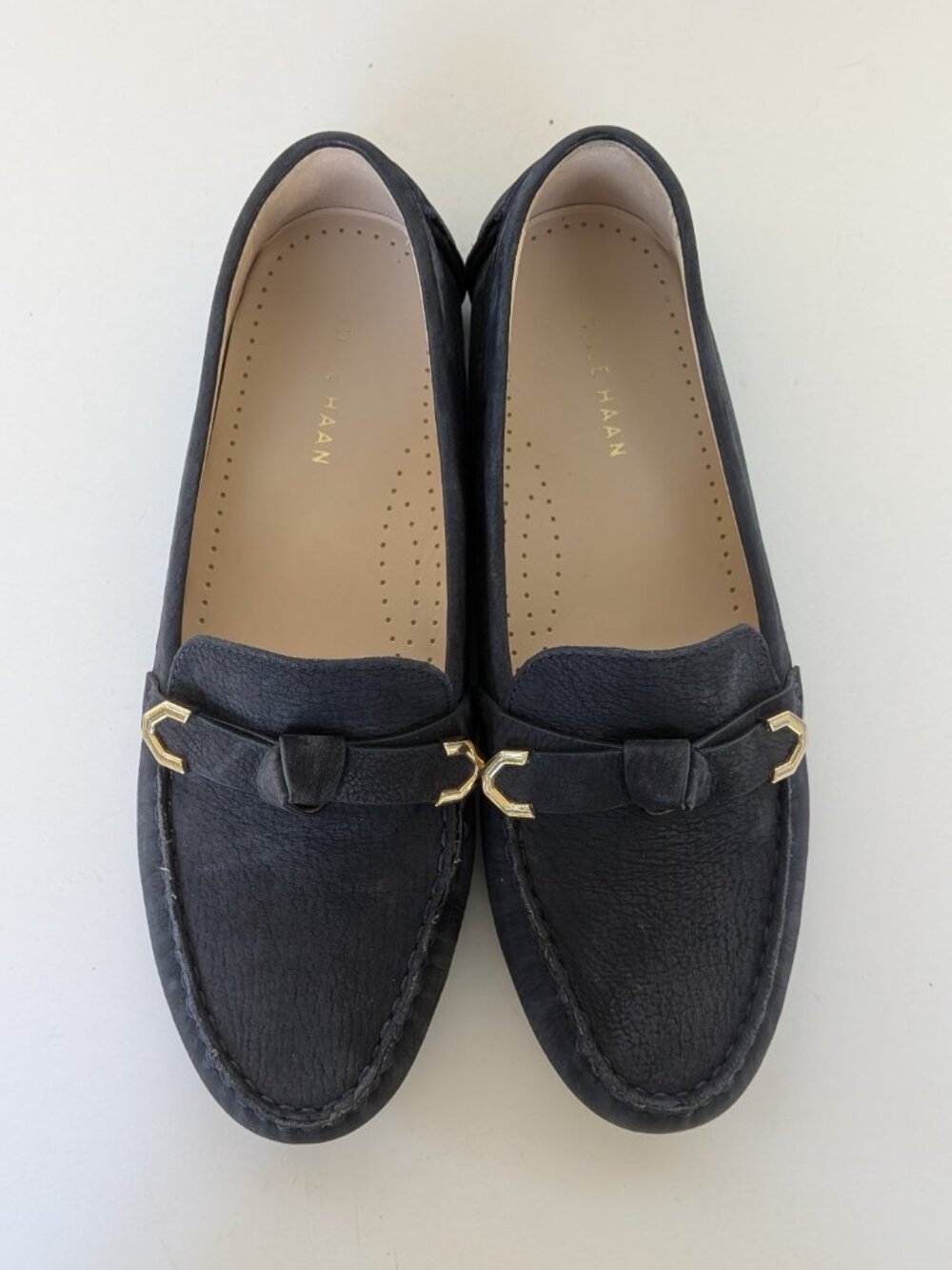 Cole Haan Navy Suede Leather Evelyn Driving Mocs Loafers Flats Womens Size 7.5